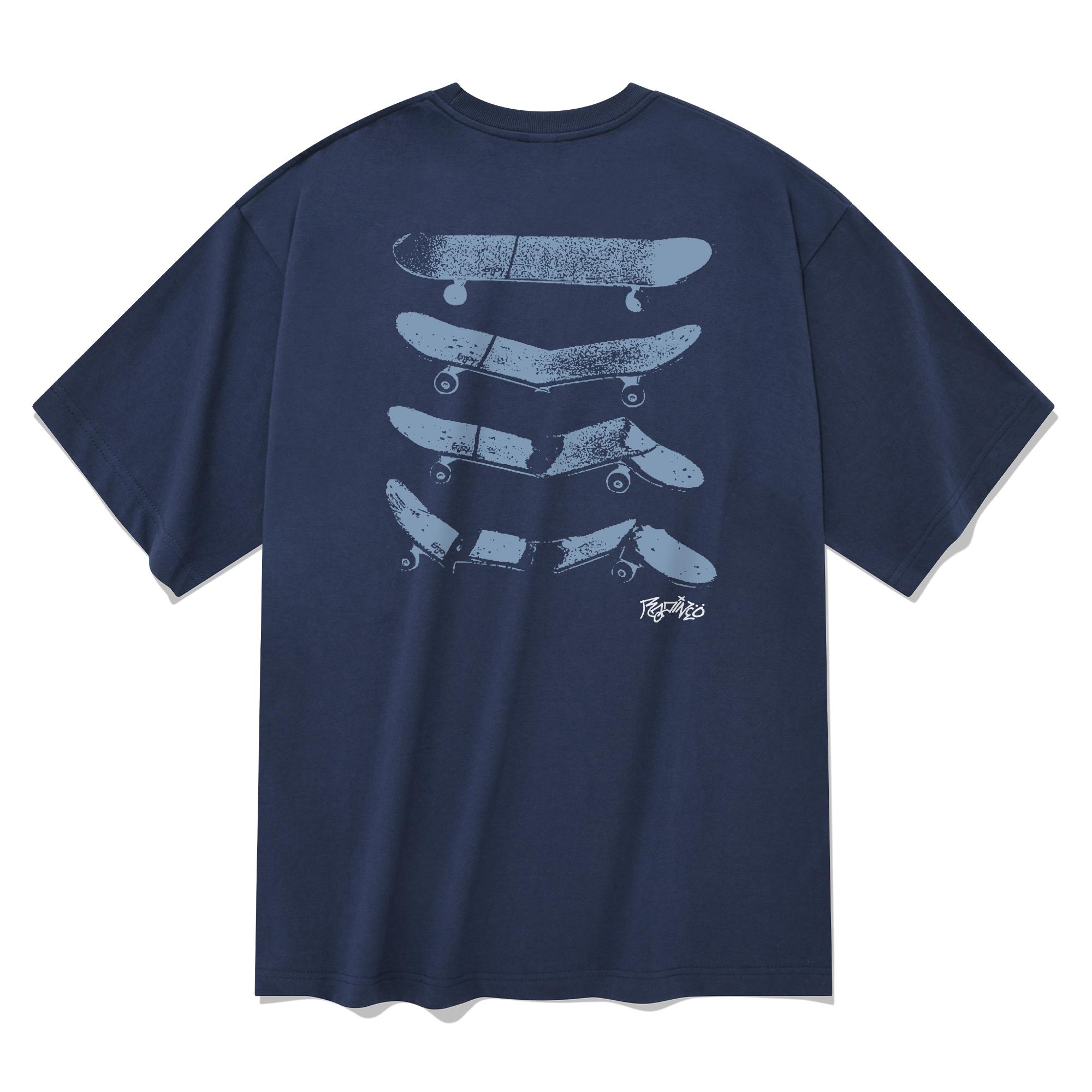 Radineo Skateboard Short Sleeve T-Shirt Navy L
