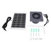4 Inch Exhaust Fan with 6W Monocrystalline Silicon Solar Panel Grey Round Solar Vent Fan for Chicken Coop Greenhouse