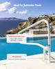 Pool Rail, 137.1 x 81.3 cm Pool Handrail, 100kg Load Capacity Heavy Duty Stainless Steel Swimming Handrail, Seamless Welding, Recessed or Base Mount,