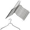 TAMATOSHI Double Steel 42cm with Set of Black Nickel Developed by a Retail Fixture Premium Ideal for and Hangers, Wide, Non-Slip Coating, 10, Plated,