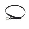 Vintage Women's Belt Casual Simple Alloy Pin Buckle Thin Faux Leather Waist Belt Black In Stock