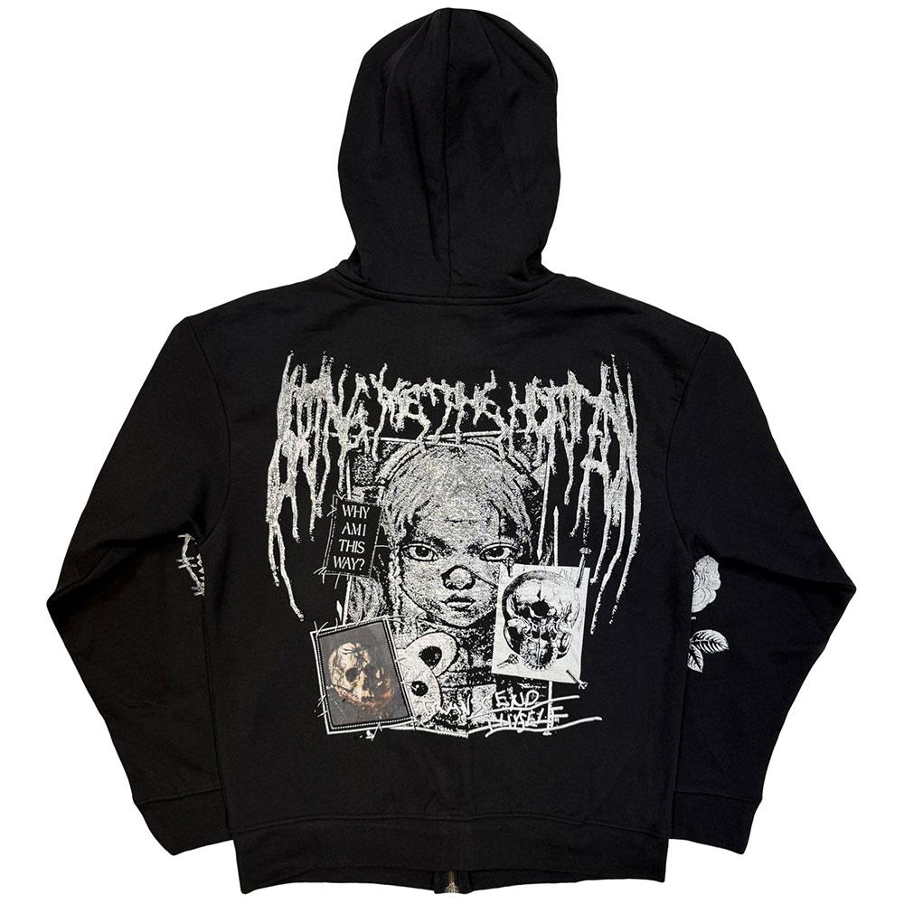 Bring Me The Horizon Unisex Adult Nailed Symbol Back Print Full Zip Hoodie