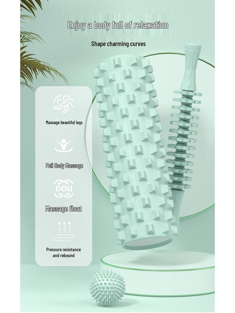 Foam Roller for Muscle Relief, Beginner Fitness, and Yoga - Wolf Tooth Massage Stick for Slimming Legs and Relaxation