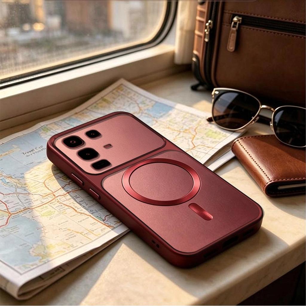 Viral Cyberpunk Magnetic Case for infinix NOTE 50S 5G 50X 50 Pro+ Pro 4G CD Texture Ring & Metallic Sheen Cover