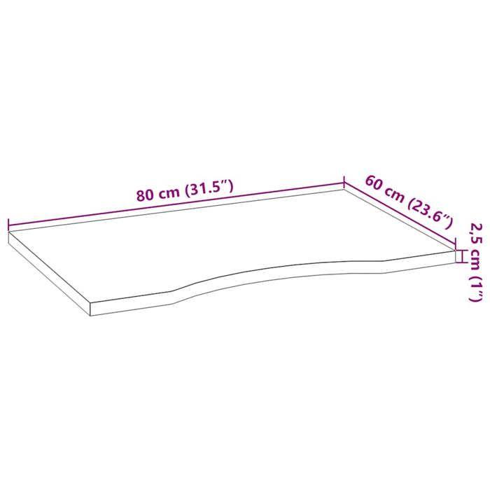 VidaXL Dessus de bureau marron clair bois chêne massif rectangulaire, plan de travail de cuisine, plan de travail de 4009022