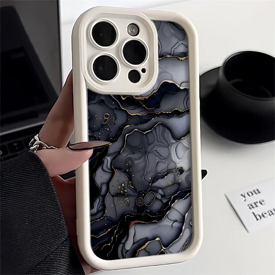 Case for iPhone 17 Pro Max 17e 12 Pro Air 16 15 Plus 14 11 13 Phone Cover Marble Pattern Matte