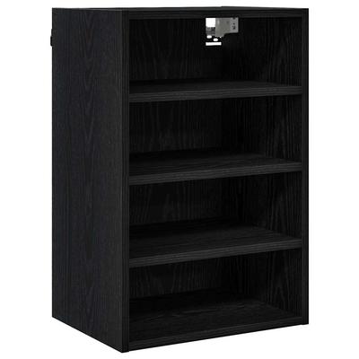 Hanging Cabinet with Shelf Black Oak Effect 40 X 29.5 X 60 Cm