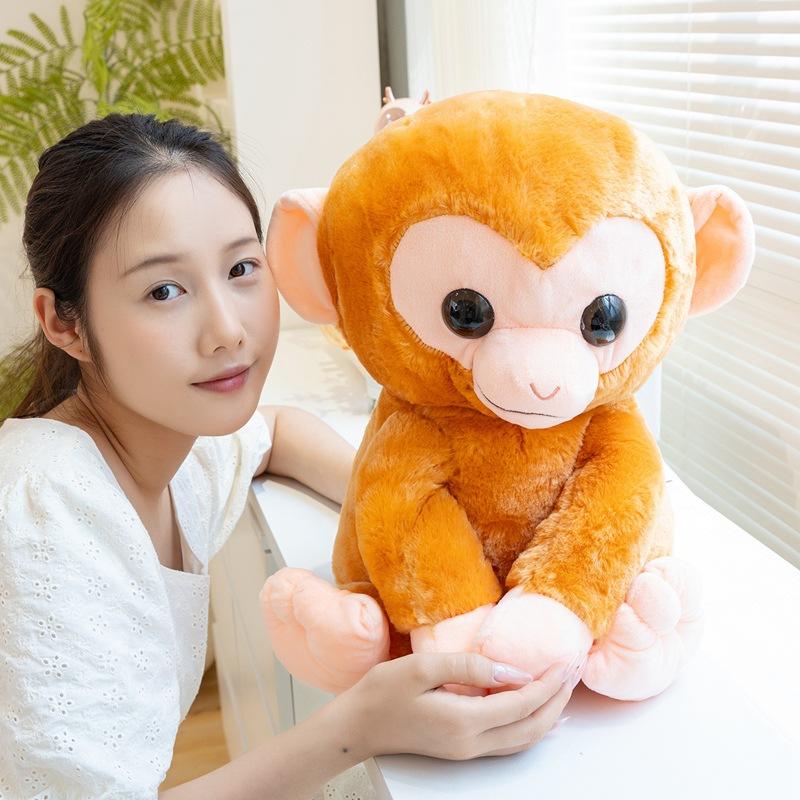 Søt liten ape dukke plysj leketøy ape dukke barn følger beroligende filledukke bursdagsgave