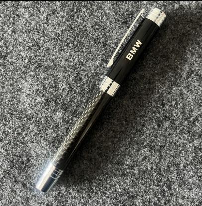 AAAPM1 1pc Black Rotating Metal Pen Durable Metal Business Ballpoint Pen For BMW M Emblem E36 E34 F10 E90 E60 E30 E92 E87 Keychain