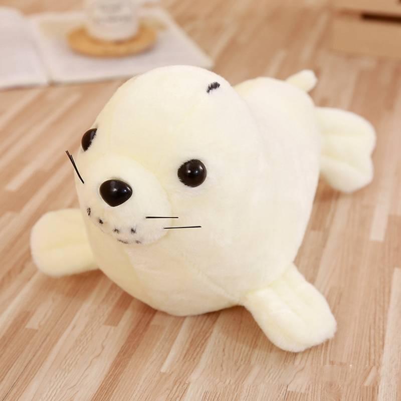 White Sea Lion Stuffed Toy Plush Animal Doll Children Sleeping Gift Partner