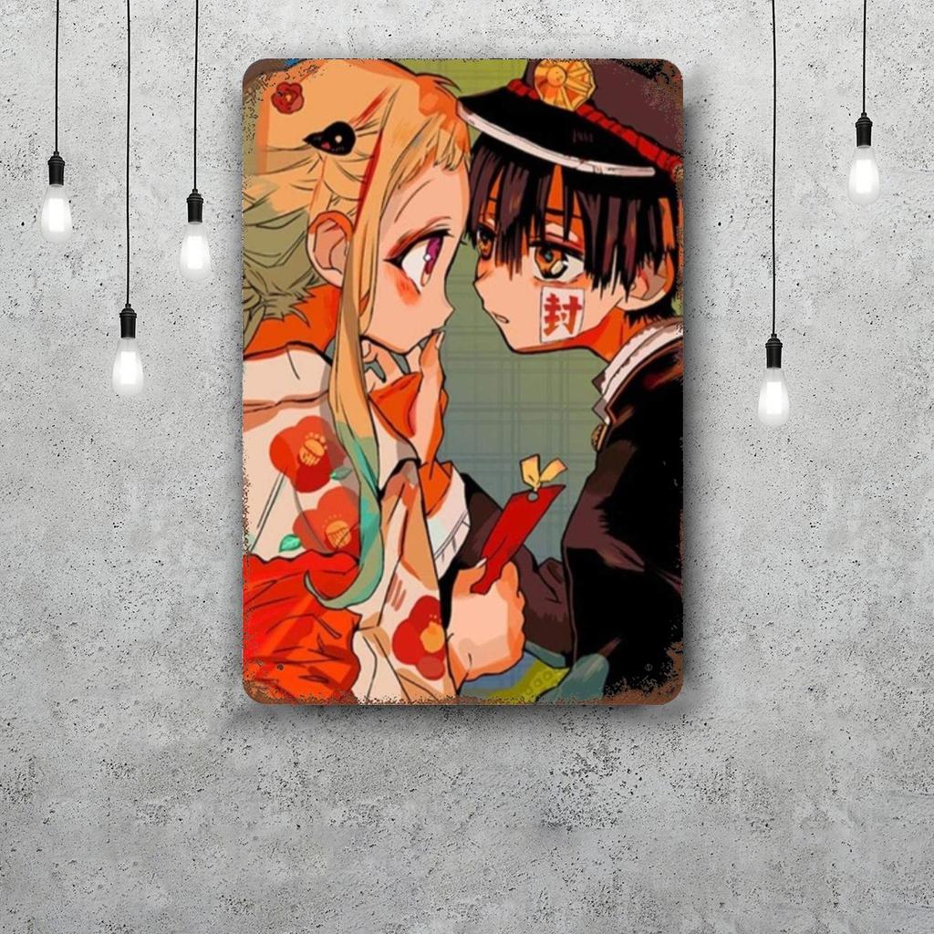 Hanako Kun Retro Vintage Tin Sign Poster Decorative Plaque Metal Plate Wall Decor