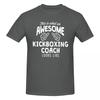 Unisex Awesome Kickboxing Coach Looks Like T Shirt Streetwear Oversized Oneck Cotton Sleeve Unisex Tshirt