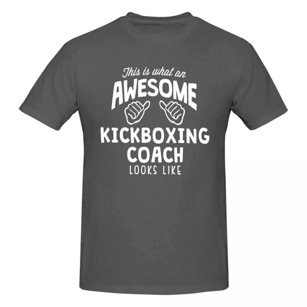 Unisex Awesome Kickboxing Coach Looks Like T Shirt Streetwear Oversized Oneck Cotton Sleeve Unisex Tshirt