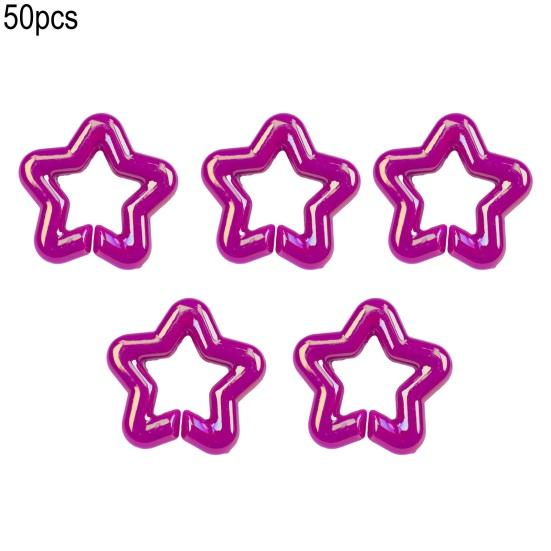 50Pcs Star Link Connectors AB Color Star Shape Linking Rings Quick Linking Rings for Bag Necklace