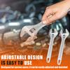 Adjustable Wrench Large Opening Car Spanner Wrenches Wide Jaw Steel Spanner Wrenches Shank Plumb Maintenanc Installation Tool