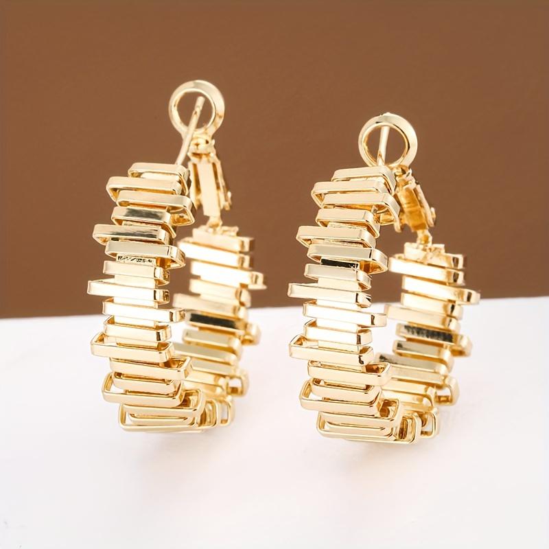 Personalized Trend Irregular Patchwork Drop Earrings, Women s Fashion Simple Holiday Party Accessories