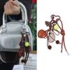 Ins Style Tennis Keychain Backpack Decor Korean Charm Rope Keyring  Women Girl