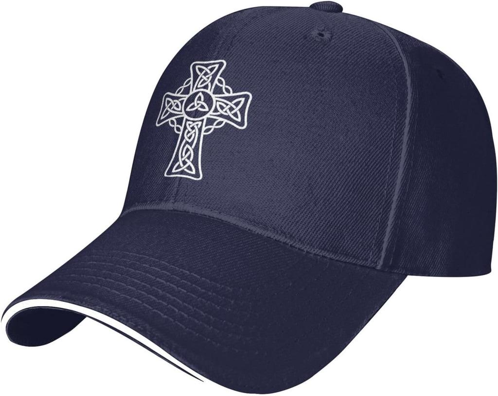 Celtic Cross Knot Irish Warrior Print Baseball Cap Polyester Adjustable Unisex Casual Sun Hat