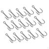10 Pcs Double Carbon Steel Hook 1/0 # 2/0