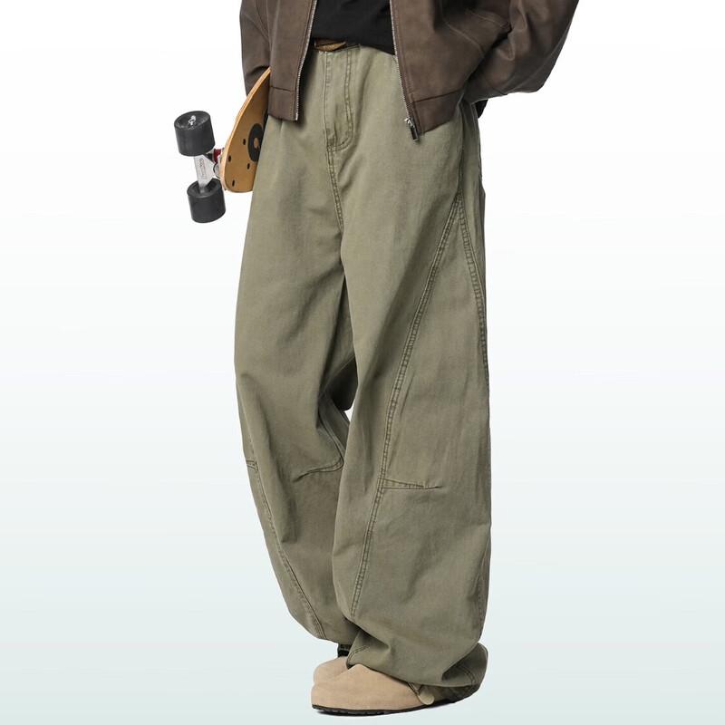 

Men s American Clean Fit Straight Wide-Leg Casual Pants 2XL