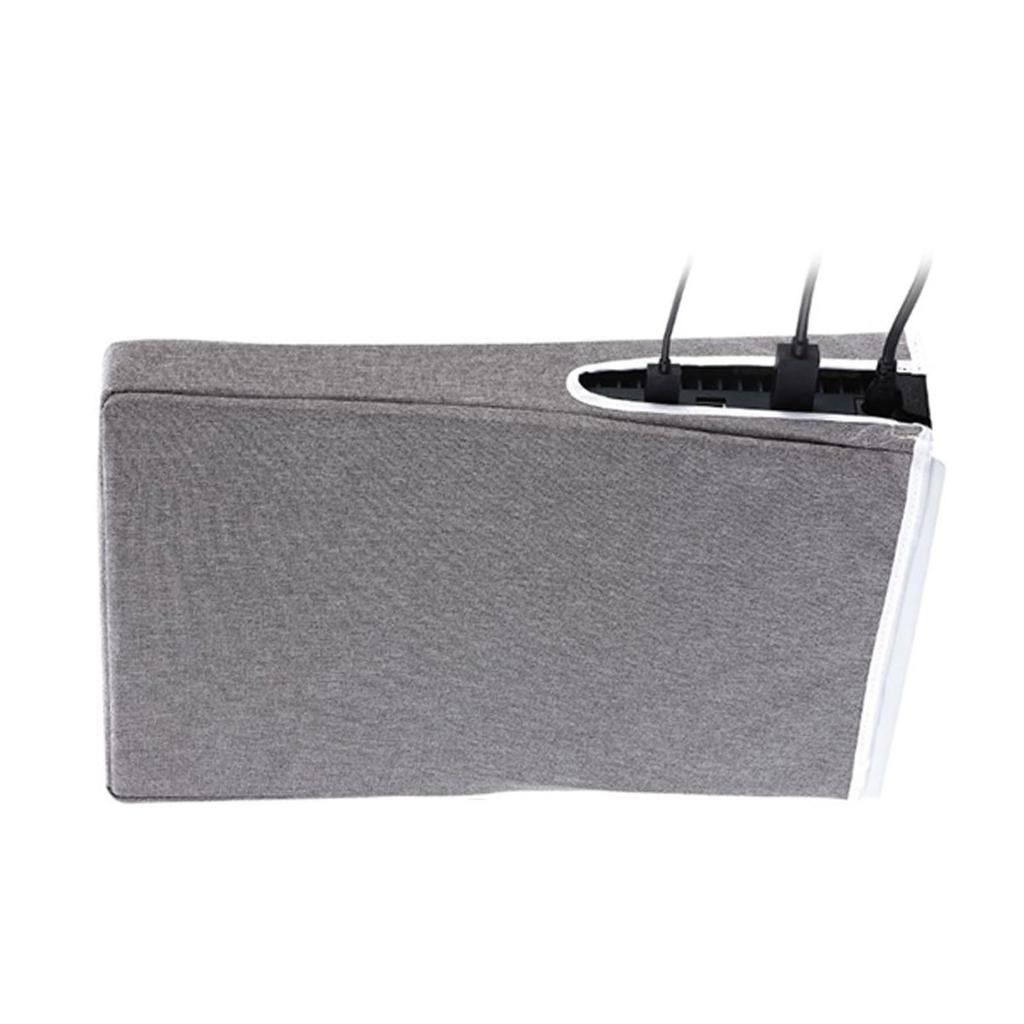 Game Console Vertical Dust Cover Oxford Cloth Game Console Dust Cover Protector for PS5 Grey