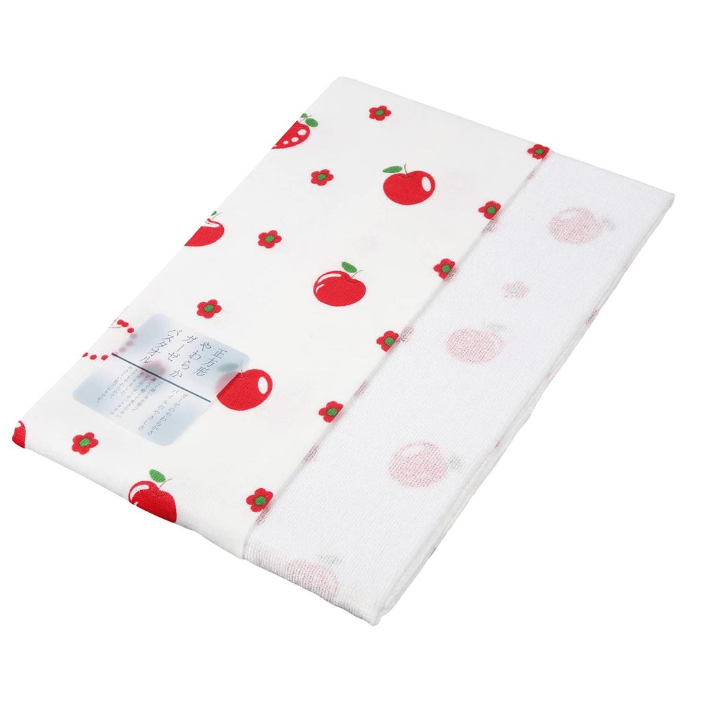 Isamu Shokai Made In Gauze Bath Apple 90 X 90 Cm 100% Cotton, Japan, Towel, Pattern,