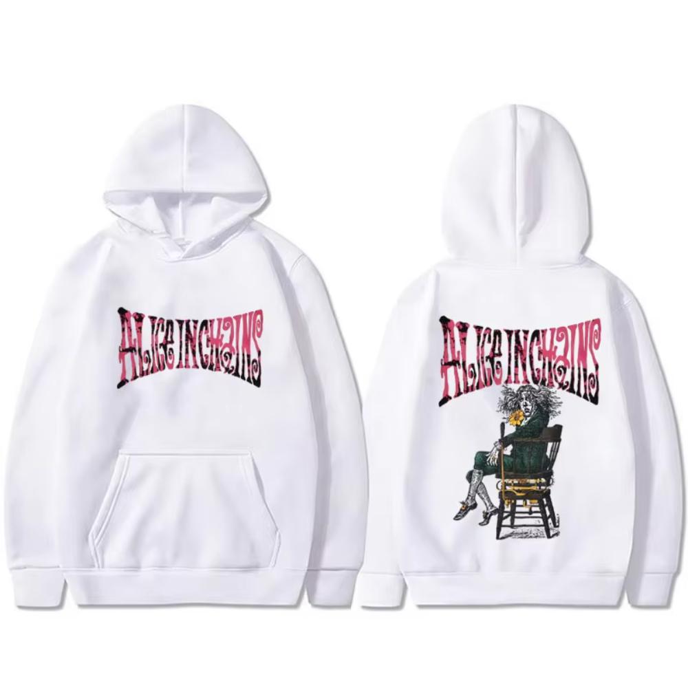 Rock Band Alice in Chains Double Sided Printed Hoodies Men Women Oversized Hooded Sportswear Male Vintage Pullovers
