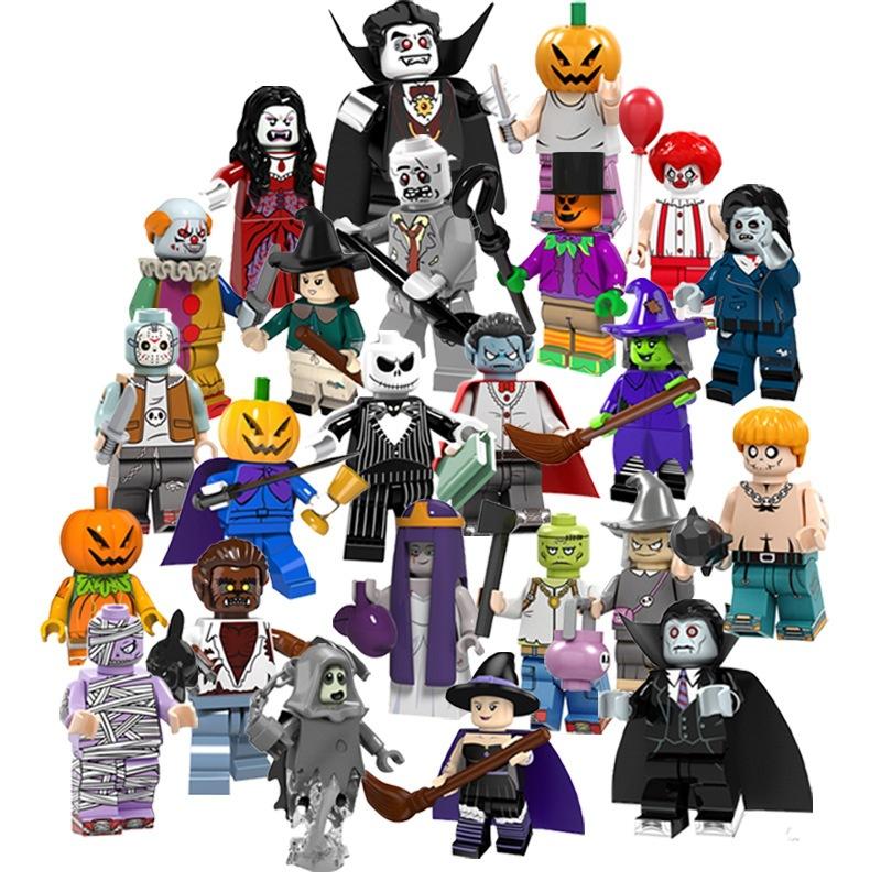 Blocchi da Costruzione Zombi Zucca di Halloween Minifigure Set Giocattolo