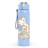 1PC Vintage Floral Cat Art 750ml Color Plastic Sports Water Bottle Leakproof Flip Straw Lid Suitable for Sports Office Home Use
