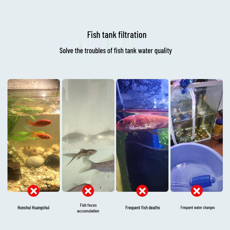 USB Wall-Mounted Mini Fish Tank Filter & Oxygenator Waterfall Pump