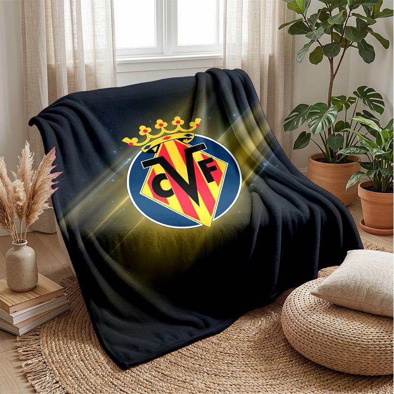 Villarreal FC Soft Flannel Fleece Blanket Lightweight Cozy Warm Throw Blanket For Sofa Bed Home Decor