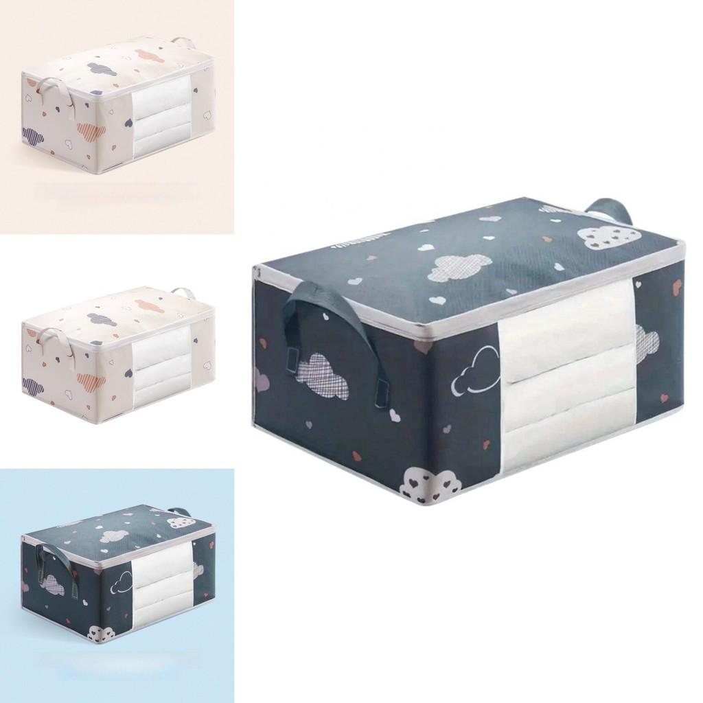 Cloud Heart Quilt Storage Bag With Clear For Bedroom Organizer And Travel Use