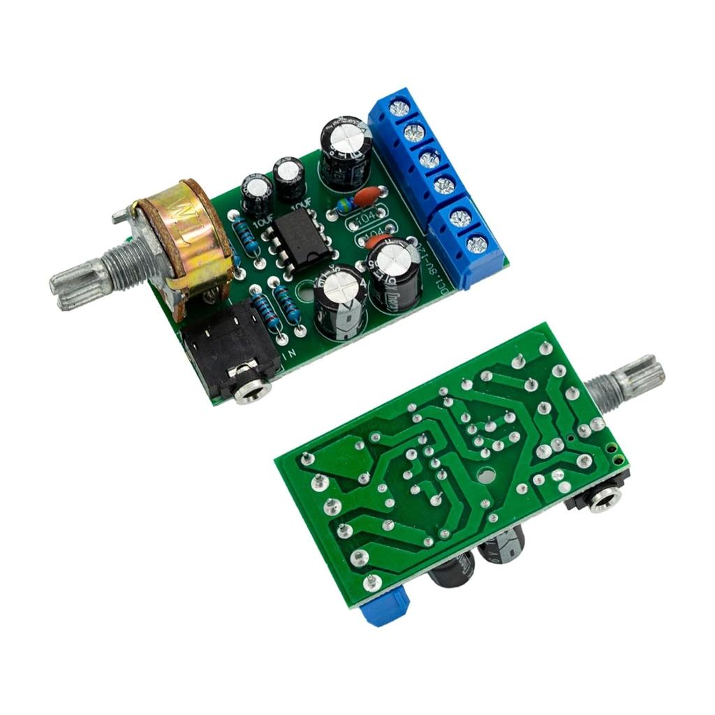 2PCS DC 1.8-12V TDA2822M Audio Amplifier Board 2.0 Channel Stereo AMP Module with 3.5mm AUX Input, Compact Design High Efficiency Audio Output Ideal