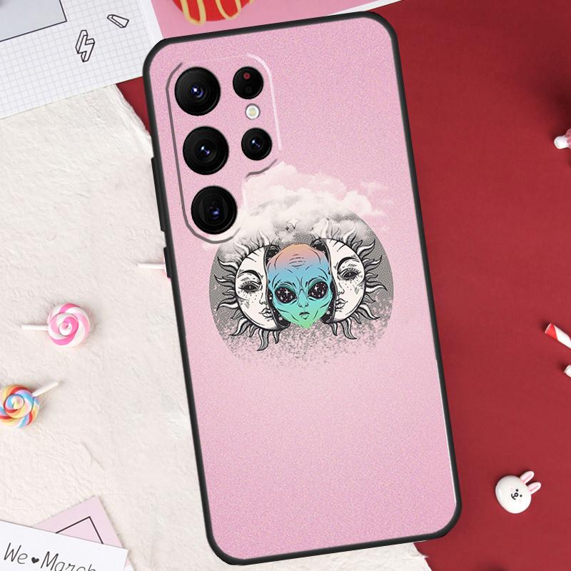 

Alien Kawaii Art Case For Samsung Galaxy S24 FE S20 FE S21 S22 S23 S25 S26 Ultra S10 Plus S25 FE Cover Shell Galaxy S21
