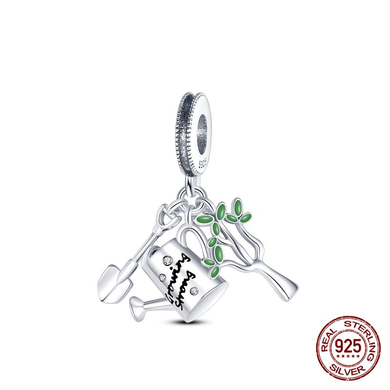 100% Genuine 925 Sterling Silver Ocean Collection Seashell Turtle and Heels Charm Beaded for Original  Bracelet Bracelet