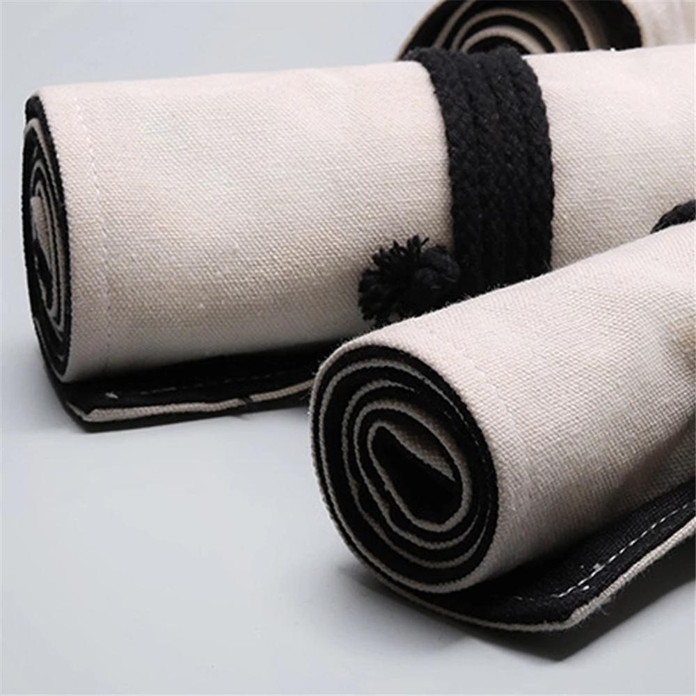 Pouch For Boys Girls Writing Supplies Wrap Roll Up Pencil Case Stationery Pencil Bag Pen Curtain