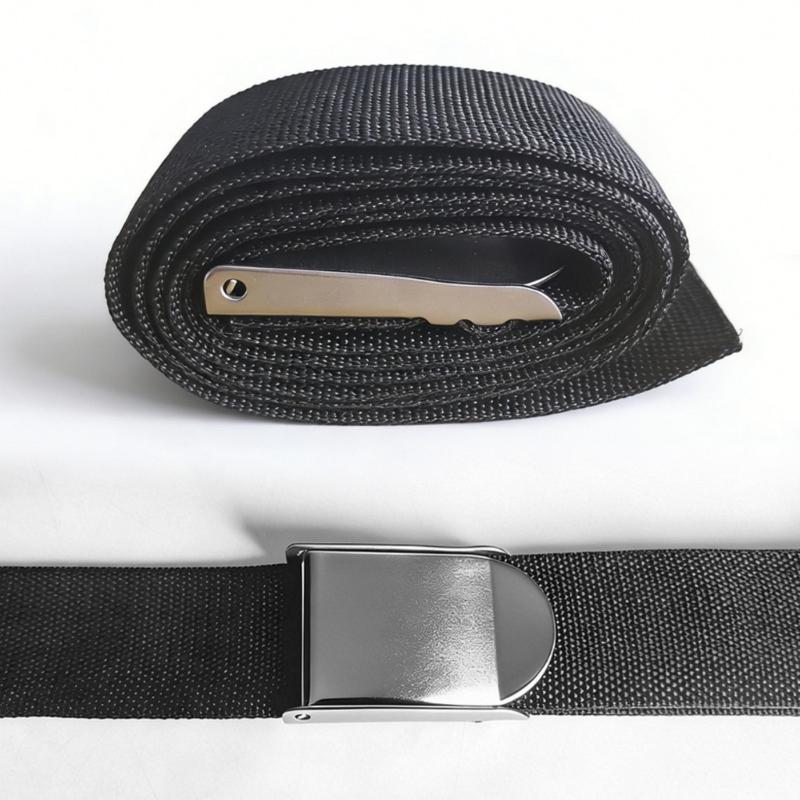 Schnorchel-Trainingsgewichtsgürtel für Wassersportausrüstung, 1,5 m verstellbares schwarzes Band mit schnell zu öffnendem Metallverschluss für die Übungsanpassung