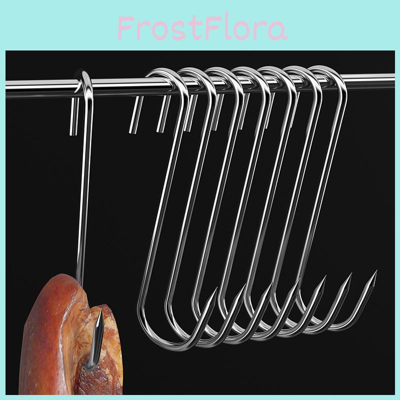 Stainless Steel Meat And Sausage Hooks Set For Kitchen Storage And Cooking