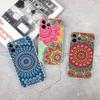 Mandala Painting For iPhone 11 12 13 14 15 16 17 Pro Max Plus 13 Mini Silicone Soft Transparent Back