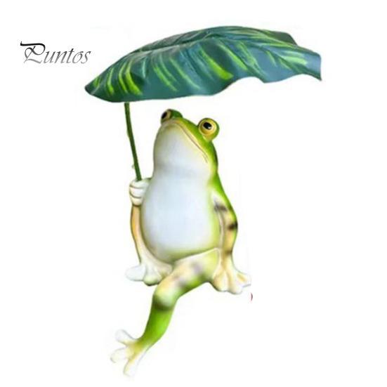 

Статуэтка лягушки, декоративная статуэтка из смолы, лягушка с зонтиком из листьев, водонепроницаемая мини-лягушка, декоративная скульптура для сада, патио, балкона Frog