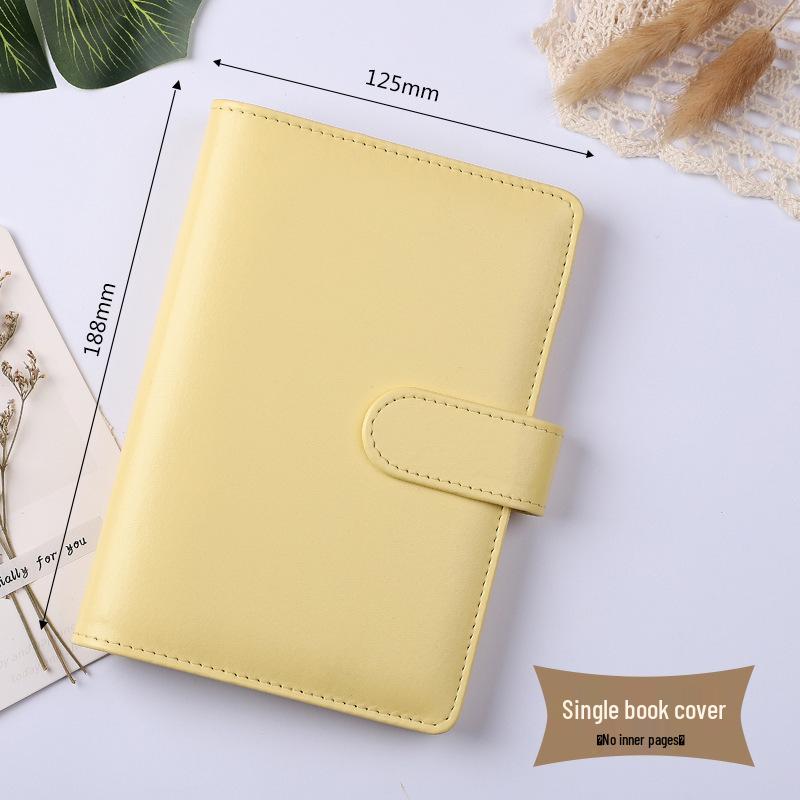 Cross-Border Macaron PU Leather Binder Notebook: Detachable Diary & Budget Book.