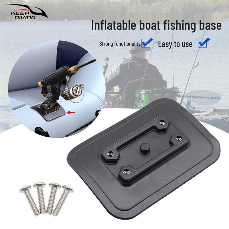 Inflatable Boat Fishing Rod Holder & Fish Finder Mount Base for Dinghies - Marine Accessories