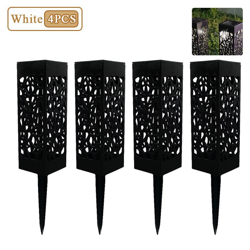 1-8PCS Outdoor Solar Lights Waterproof LED Hollow Pattern Garden Lamp Auto Sensor Pathway Lighting for Yard Patio Decoration