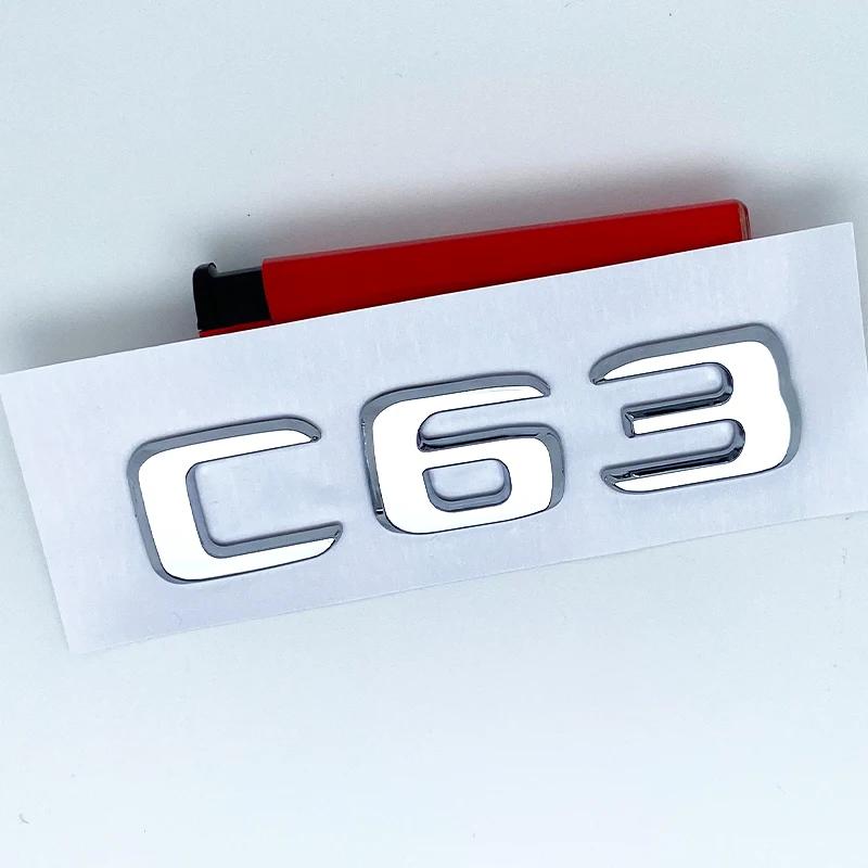 Letters Numbers Emblem C63 C63s V8Biturbo for Mercedes Benz AMG Car Fender Trunk Rear C205 S205 W205 Logo Sticker RK1