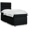 VidaXL Slat Bed Base with Mattress Black 90x190 Cm Fabric 3290352