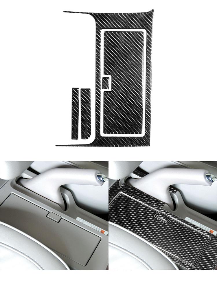 Black Carbon Fiber Car Storage Console Panel Trim Sticker For Suzuki Grand Vitara 2006-2013 With Manual Transmission