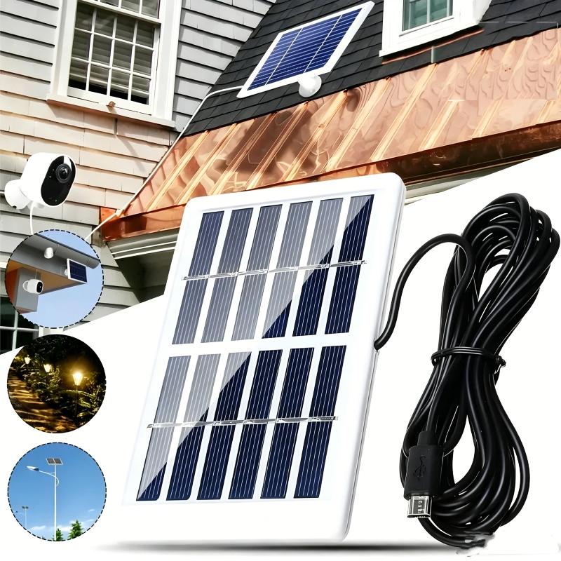 Portable Solar Panel Charger High Efficiency Output Long Usb Cable For Camping Hiking Emergency Use