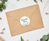Darling Souvenir Round 1.6 Inches Peony Floral Baby Pink Thank You Stickers Wedding Gift-45