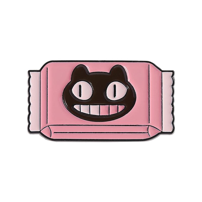 

Эмалированный значок-бутерброд с мороженым Cookie Cat Мультяшная анимация Аксессуары Броши Значок на лацкан Рюкзак Значок Украшение Подарок для друзей