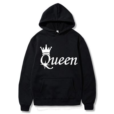 Men Hoodie Queen Anime Women Long Sleeves Sweatshirt Fleece Harajuku Oversized Casual Pullover Cute Valentine's Day Gift